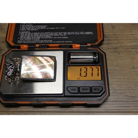 ExEx Claudia Agudelo Pendant Necklace Sterling Abalone Mother of Pearl Jewelry‎ - Picture 9 of 15